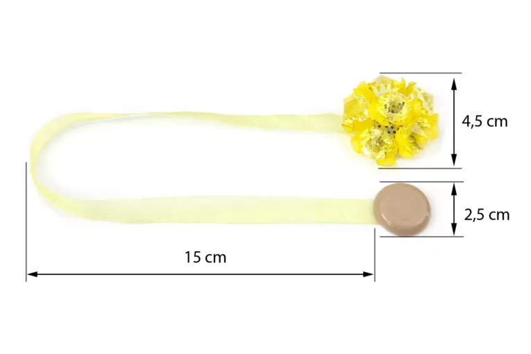 Upinacz dekoracyjny do firan i zasłon z magnesem