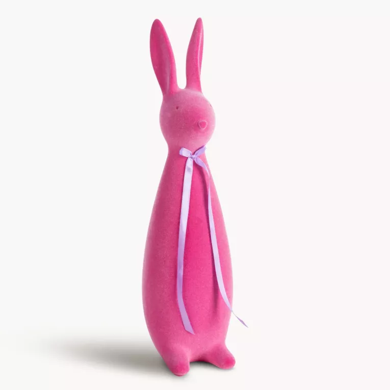 Wielkanocna figurka w kształcie zajączka o strukturalnym meszkowym wykończeniu