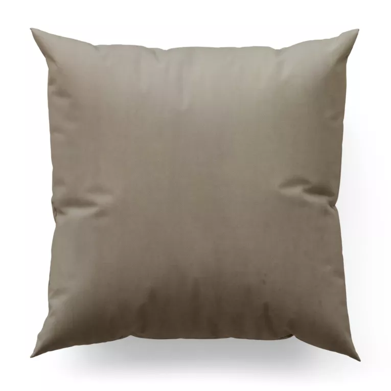 Poszewka szyta jasnobrązowa z miękkiej półmatowej tkaniny welwetowej