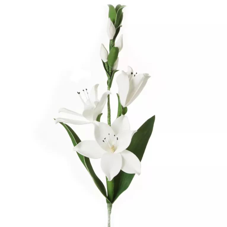 LILIA AZJATYCKA BIAŁA kwiat dekoracyjny z plastycznej pianki