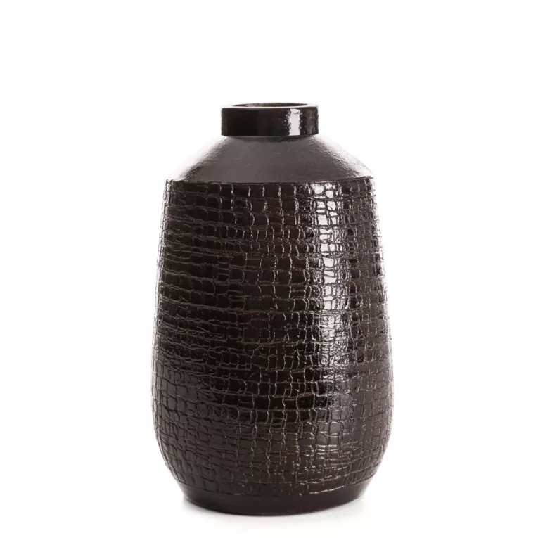 Wazon dekoracyjny z subtelnym wytłaczanym wzorem