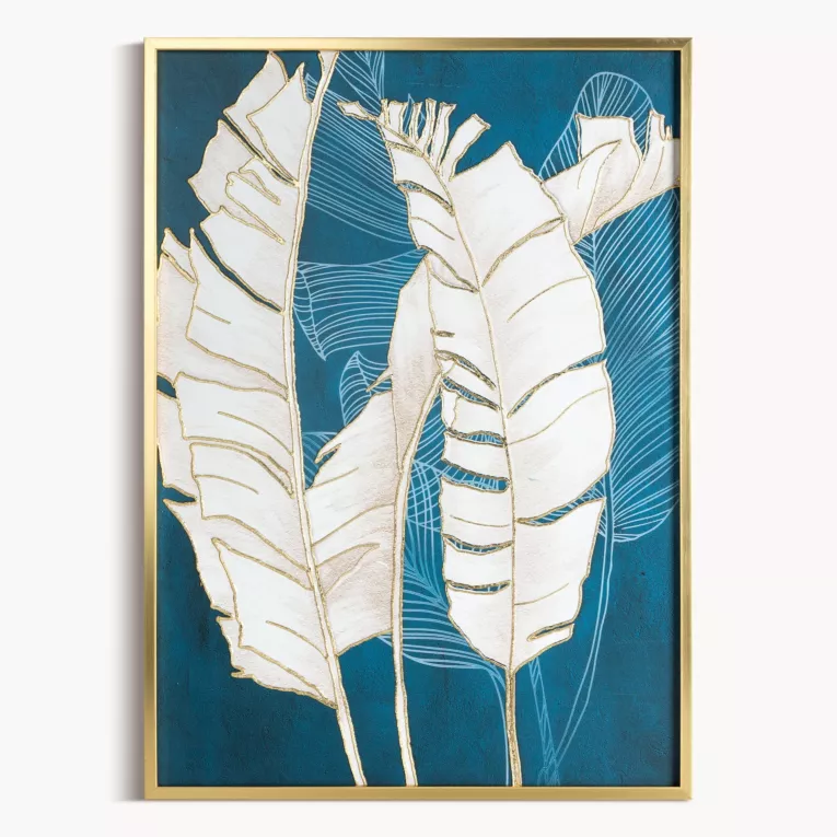 Obraz nadruk na płótnie z motywem liści bananowca