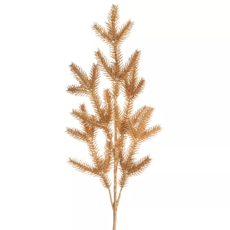 Zimowa gałązka w subtelnie lśniącym złotym kolorze