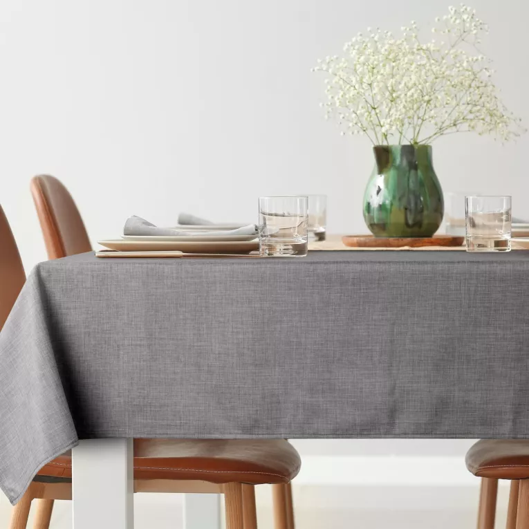Obrus na stół 140x180 cm srebrny wodoodporny - KATE