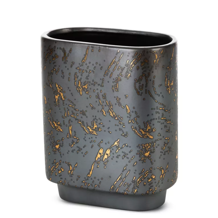 Wazon dekoracyjny ARIELA zdobiony przecieranym wzorem