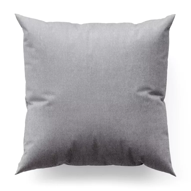 Poszewka szyta srebrna z miękkiej w dotyku tkaniny szenilowej