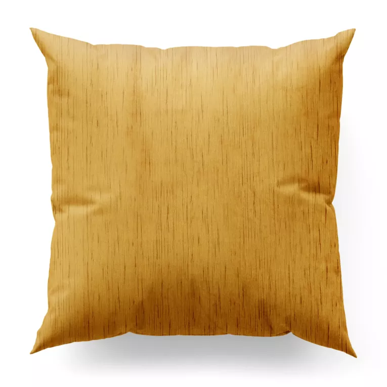 Poszewka szyta miodowa z tkaniny welwetowej w pionowe prążki, wykończona obciążnikiem