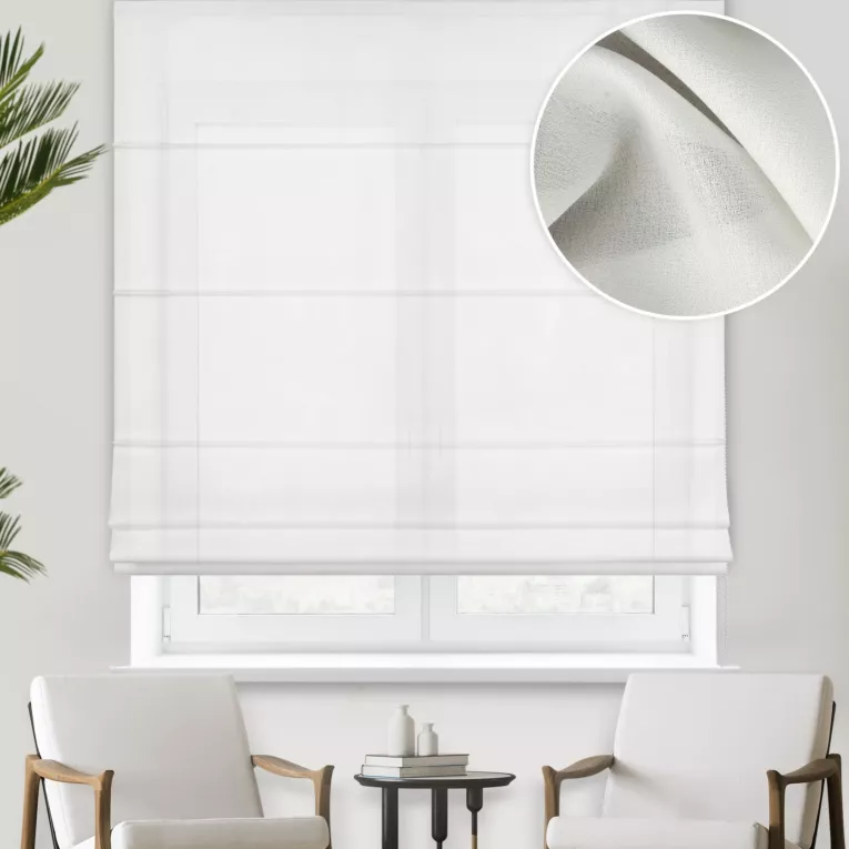 Roleta rzymska ORIANA kremowa z gęstej, matowej żorżety