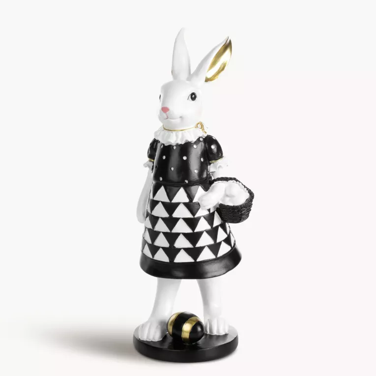 Wielkanocna figurka zajączka w uroczej sukience