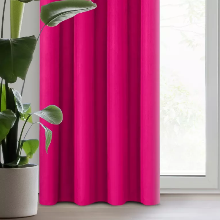 Zasłona amarantowa z matowej gładkiej tkaniny 140x250 cm przelotka - RITA