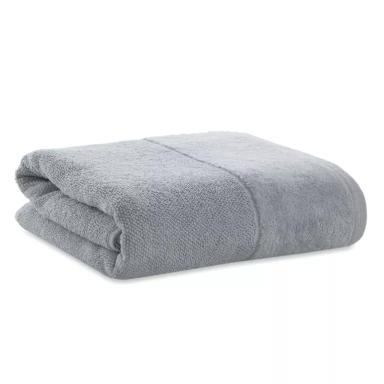 Ręcznik kąpielowy 70x140 cm bawełniany kolor srebrny zdobiony welwetową bordiurą  500 g/m2 FERO