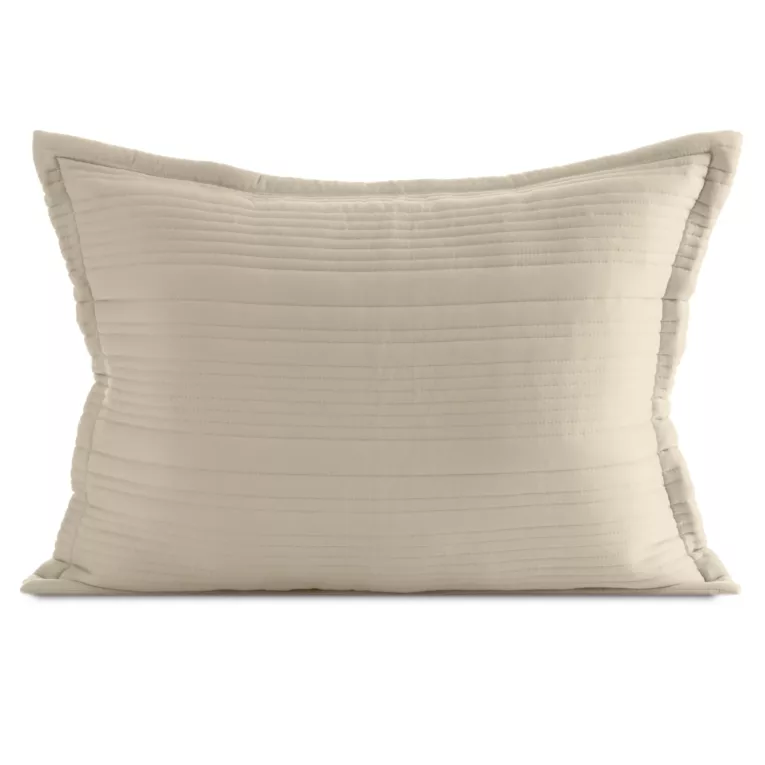 Poszewka na poduszkę 50x70 cm beżowa z wypukłym wzorem pikowana TARA Eurofirany Premium