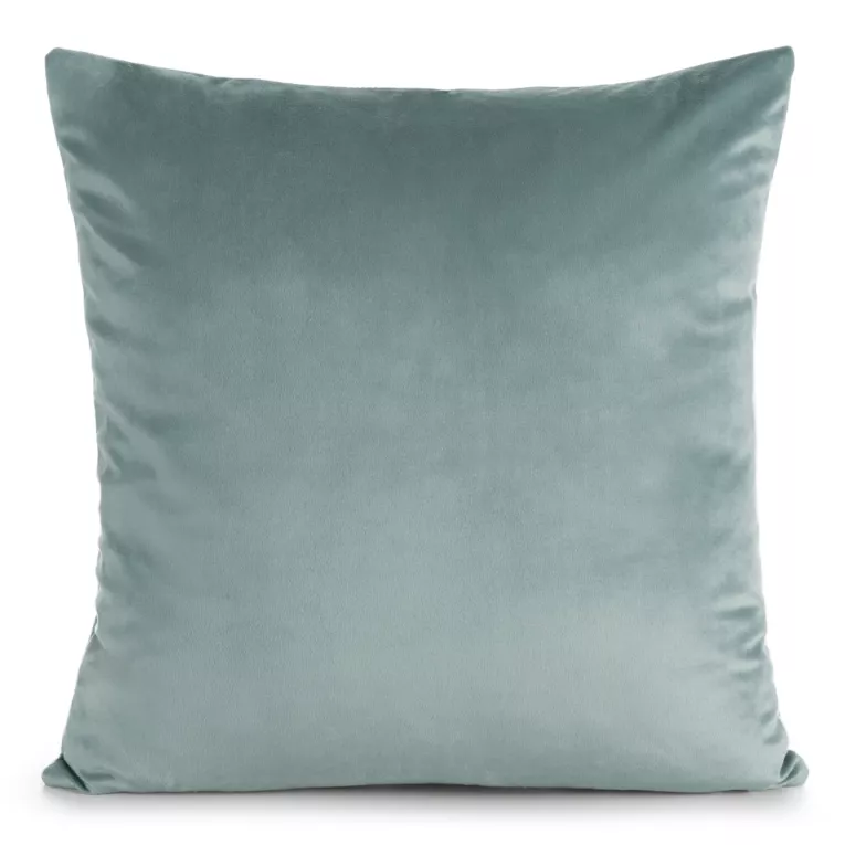 Poszewka na poduszkę 45x45 cm welwetowa, gładka szałwiowa o delikatnym połysku GAJA 1