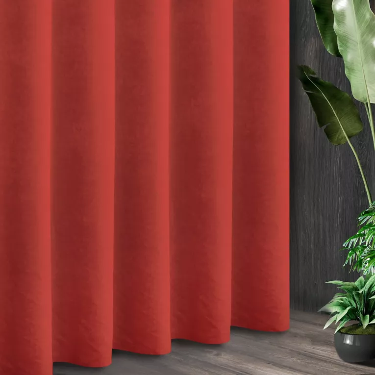 Tkanina zasłonowa ADORE gładka i miękka w dotyku o welurowej strukturze