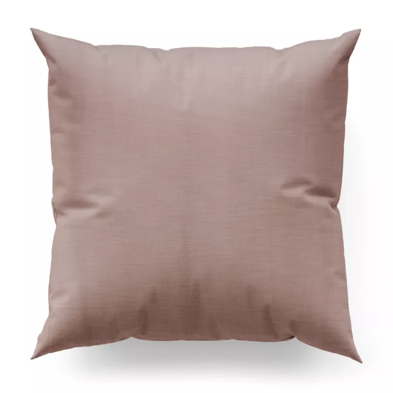 Poszewka szyta pudrowo różowa z miękkiej tkaniny o naturalnym splocie w stylu ekologicznym
