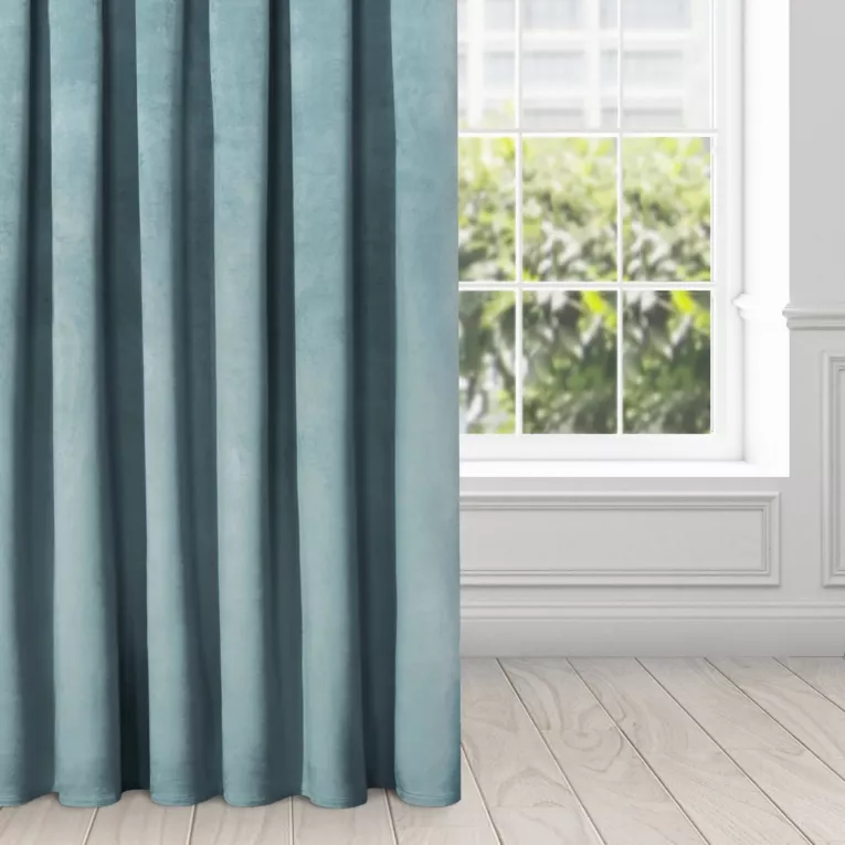 Zasłona morska z miękkiego welwetu 140x250 cm taśma - SUZANA