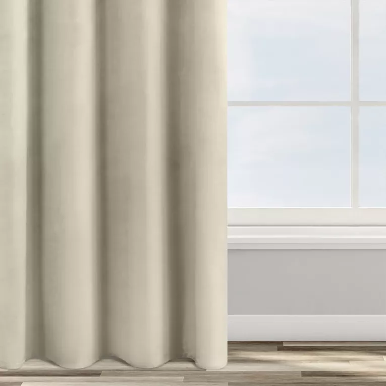 Zasłona welwetowa beżowa 140x250 cm przelotka - ROSA - Design 91