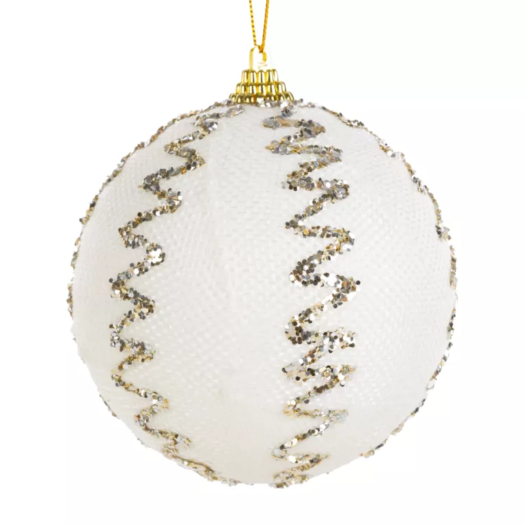 Bombka choinkowa zdobiona drobnymi kryształkami