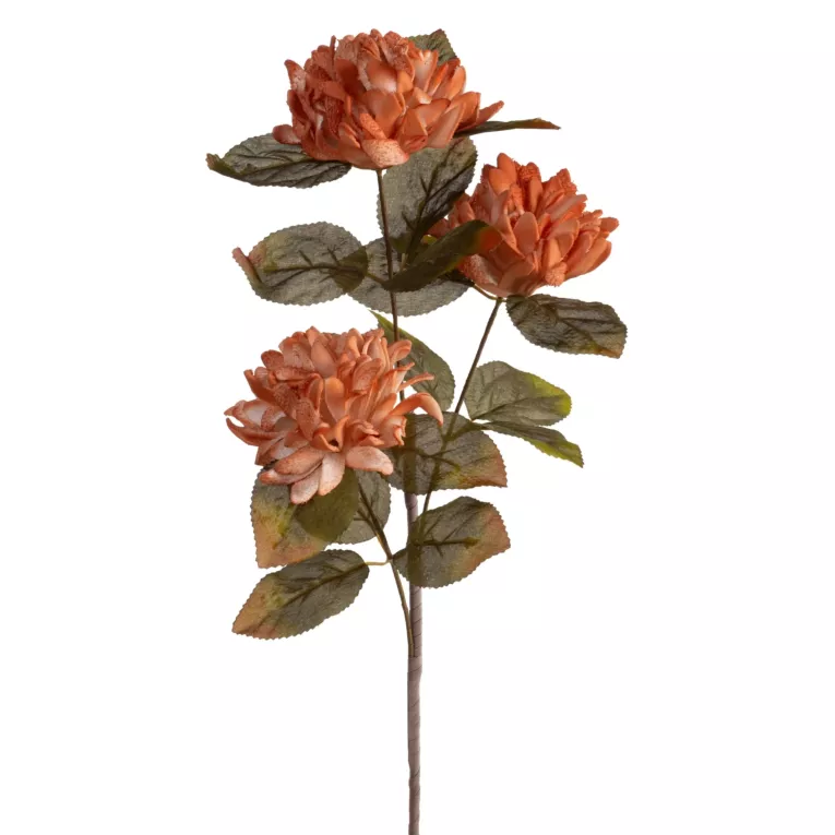 Kwiat sztuczny jasnobrązowy z plastycznej pianki foamiran 67 cm