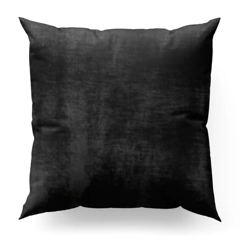 Poszewka szyta SAFARI 1 czarna z miękkiej welwetowej tkaniny z połyskiem i poziomym prążkiem