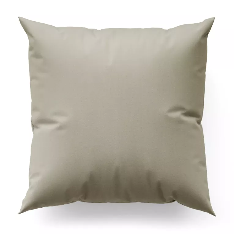 Poszewka szyta jasnobeżowa z gładkiej tkaniny typu blackout