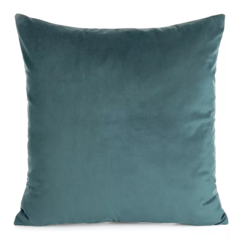 Poszewka na poduszkę 45x45 cm welwetowa, gładka ciemnoniebieska o delikatnym połysku GAJA 1