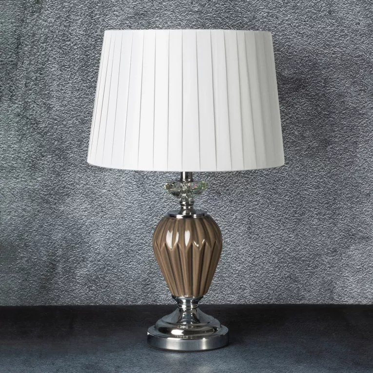 Lampka ceramiczna dekoracyjna KALA zdobiona wytłaczanym wzorem