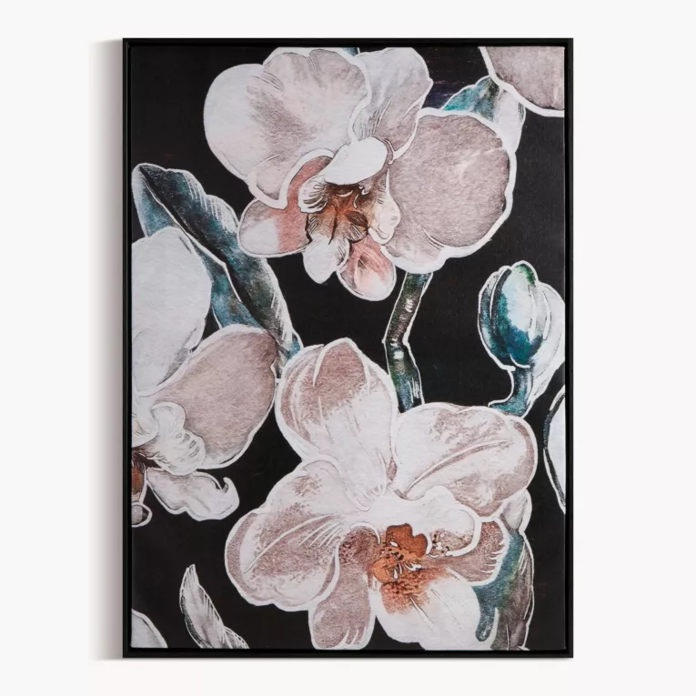 Obraz orchid flower nadruk delikatnych storczyków na płótnie obraz oprawiony w ramę