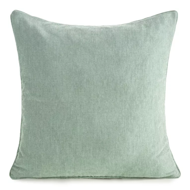 Poszewka na poduszkę 45x45 cm szenilowa, jasnomiętowa NILO