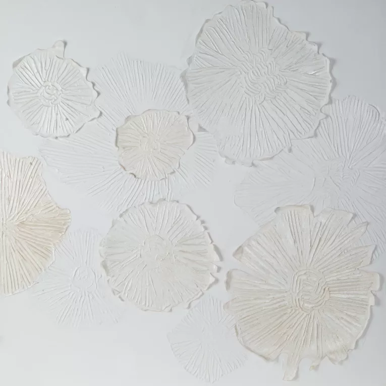 Obraz ręcznie malowany na płótnie kwiaty abstrakcyjne