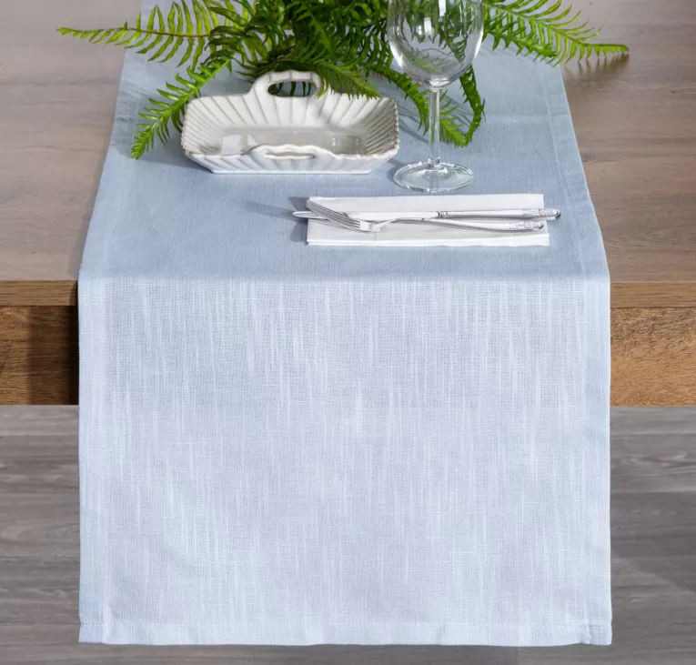 Bieżnik na stół 40x140 cm popielaty SUMMER 8 z gładkiej i miękkiej tkaniny