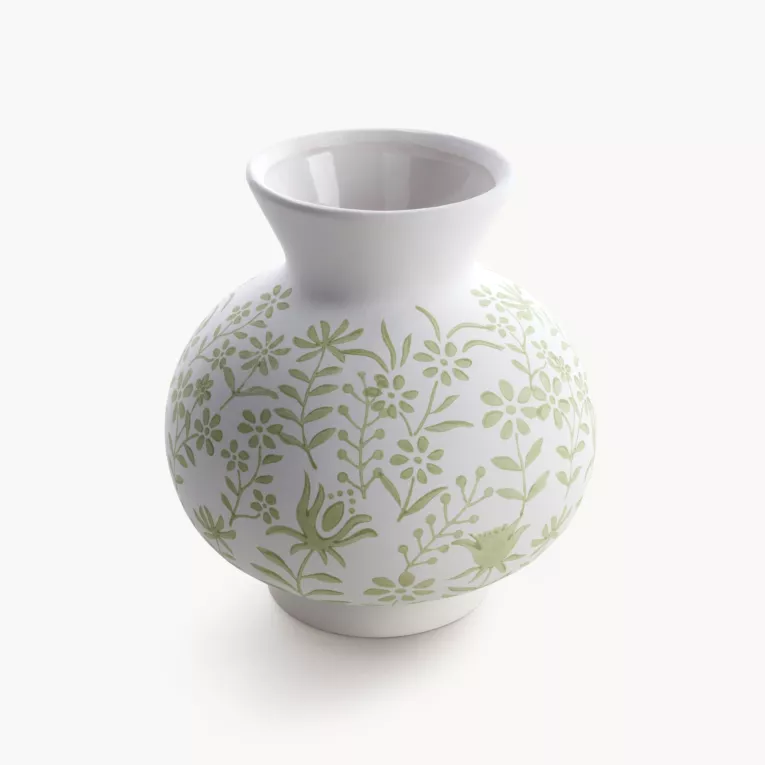Wazon dekoracyjny matowy w drobne kwiatuszki FLORA - kolekcja FIORE
