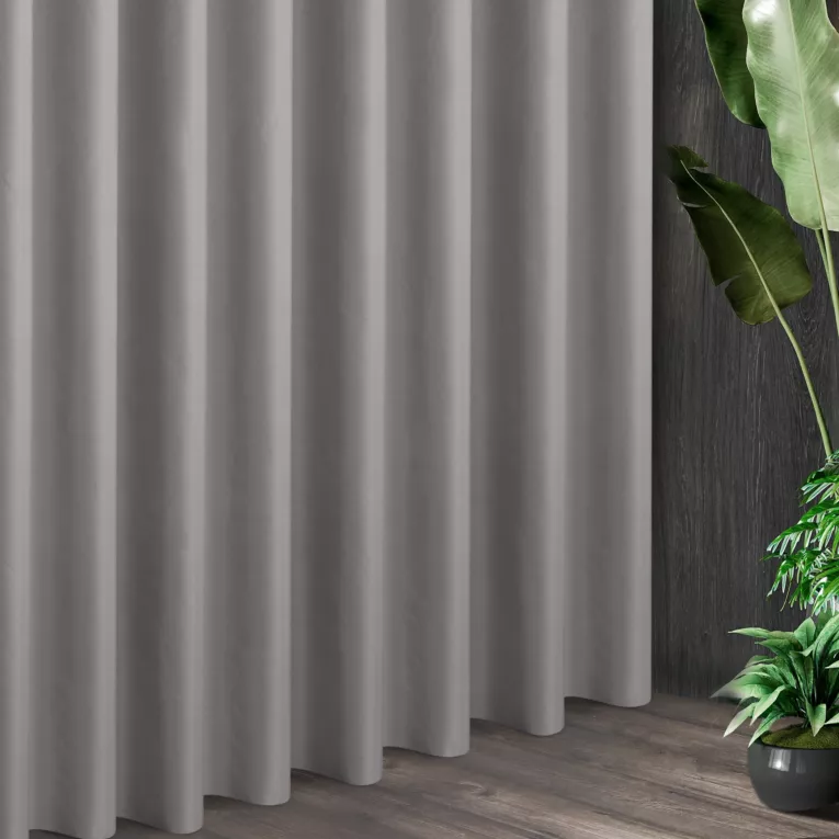 Gładka tkanina zasłonowa zaciemniająca, 100% BLACKOUT