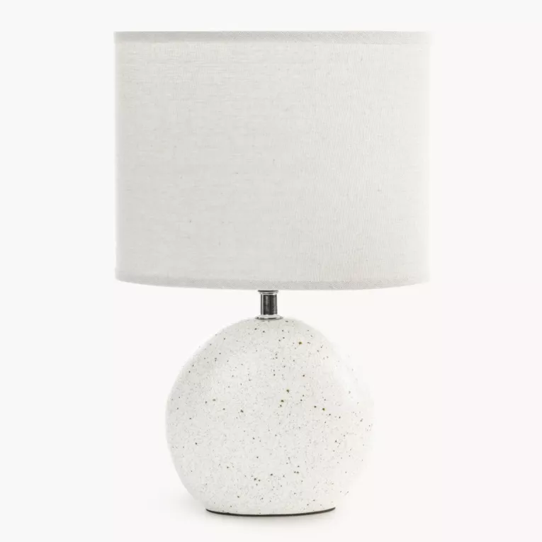 Lampa ceramiczna MORIN stołowa zdobiona podstawą z imitującą granit