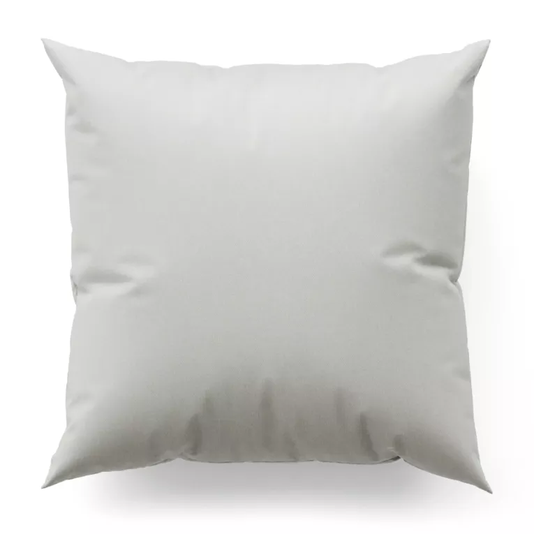 Poszewka szyta biała z miękkiej tkaniny o naturalnym splocie w stylu ekologicznym