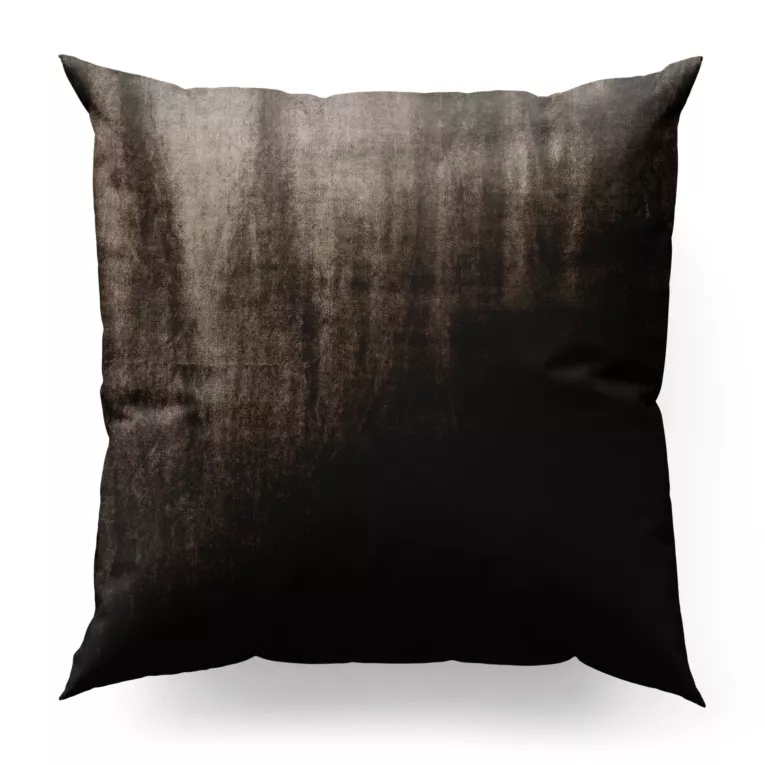 Poszewka szyta SAFARI brązowa z miękkiej welwetowej tkaniny z połyskiem