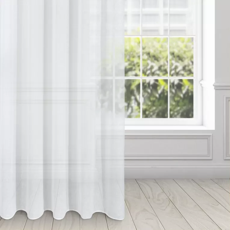 Firana biała z etaminy z lekkim połyskiem 140x250 cm przelotka VIOLA