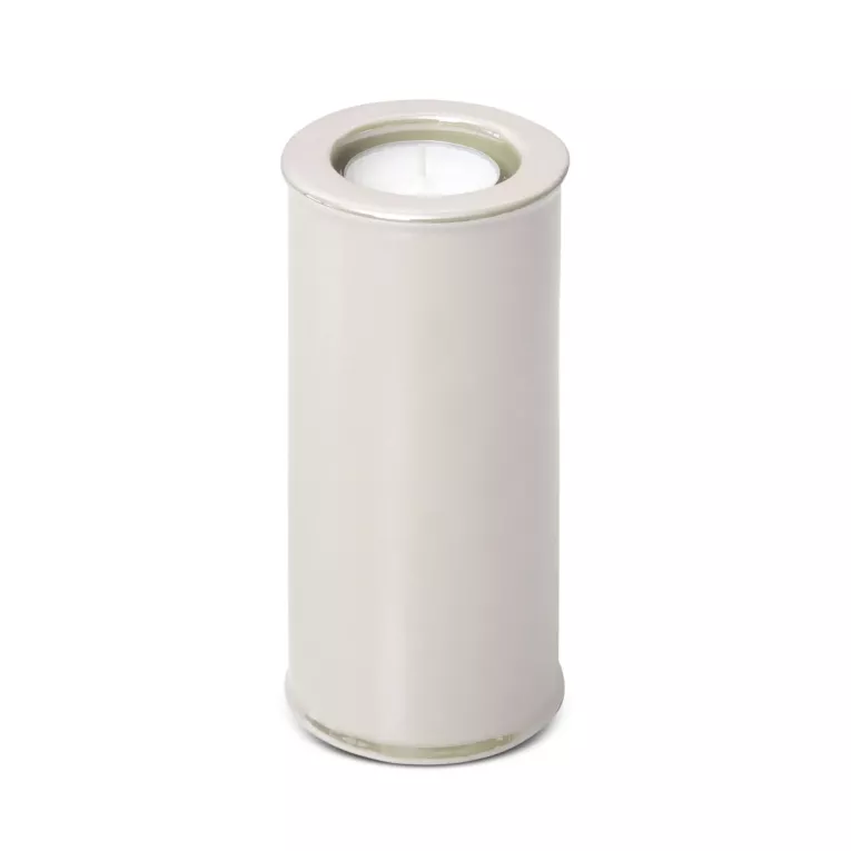 Świecznik ceramiczny w formie walca SIMONA z perłowym połyskiem