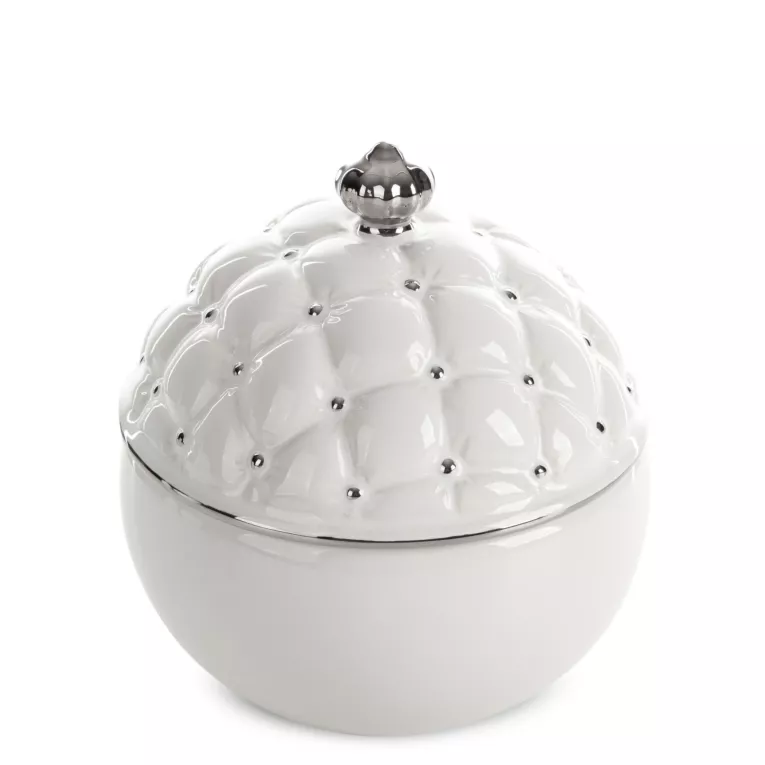 Pojemnik ceramiczny ADORE zdobiony pikowaniem
