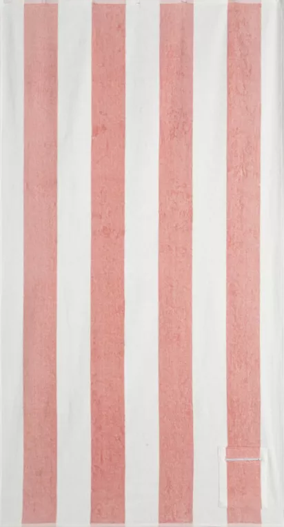 Ręcznik plażowy 90x170 cm różowo, biały z kieszonką LAGUN - kolekcja SEA SUMMER