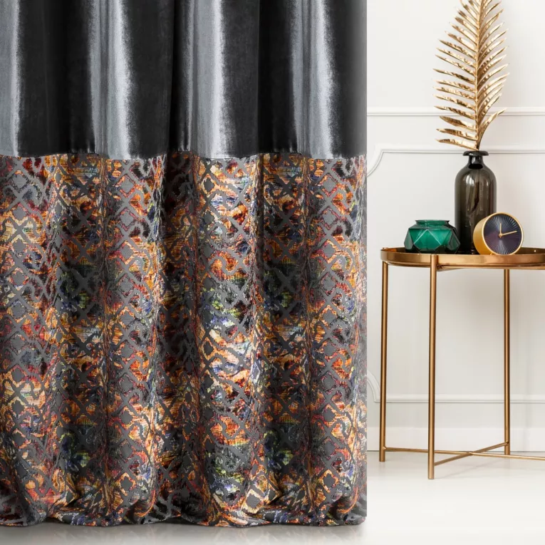 Zasłona ARLETA z lśniącego welwetu - elegancja z nutą boho