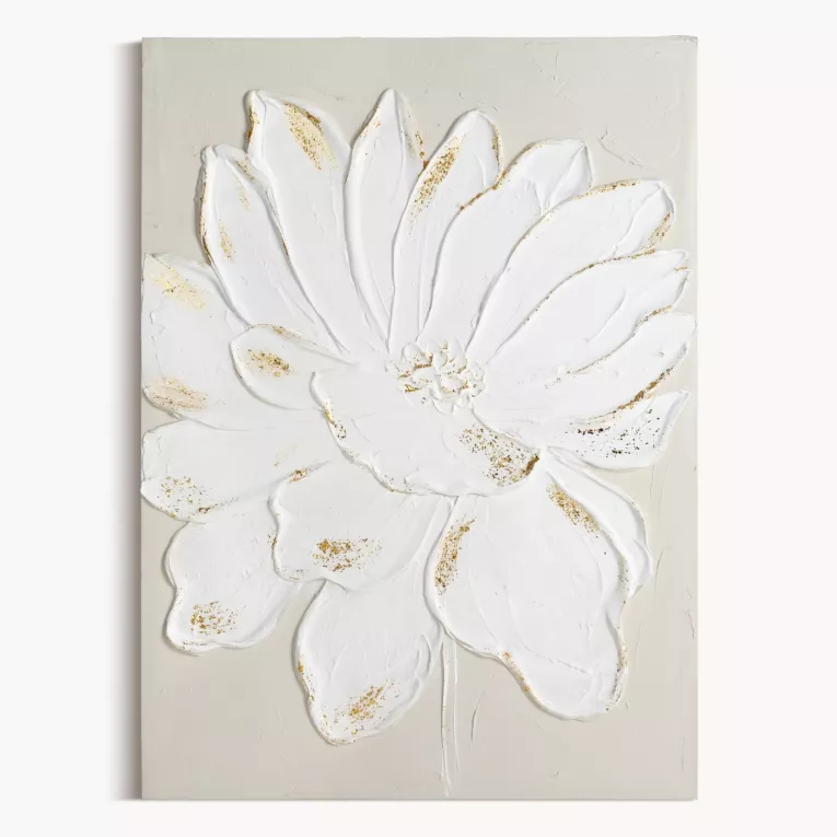 Obraz trójwymiarowy kwiat ręcznie malowany