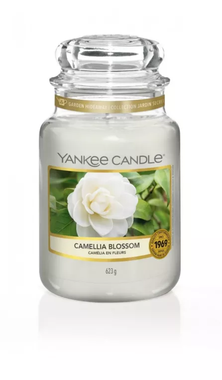 YANKEE CANDLE - Duża świeca zapachowa w słoiku - Camellia Blossom