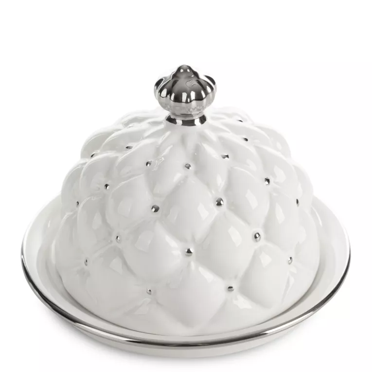 Pojemnik ceramiczny ADORE zdobiony pikowaniem