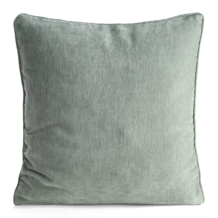 Poszewka na poduszkę 45x45 cm szenilowa miętowa z ozdobną lamówką - VANI