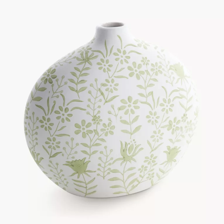 Wazon dekoracyjny matowy w drobne kwiatuszki FLORA - kolekcja FIORE