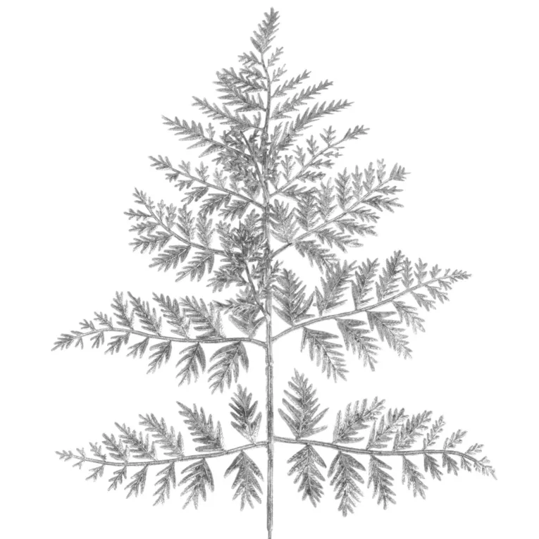 Zimowa gałązka PAPROCI z efektem szronu
