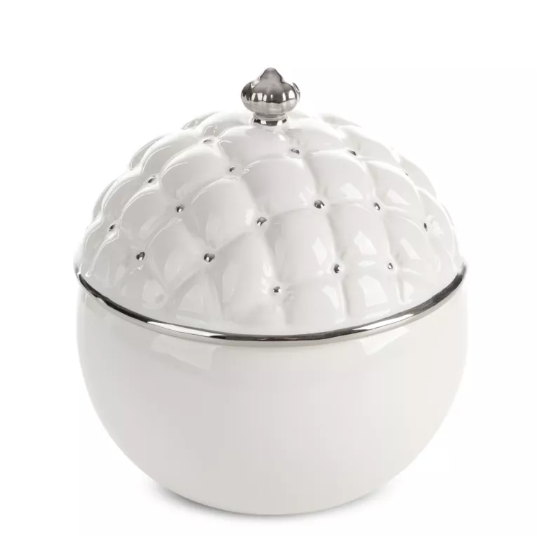 Pojemnik ceramiczny ADORE zdobiony pikowaniem