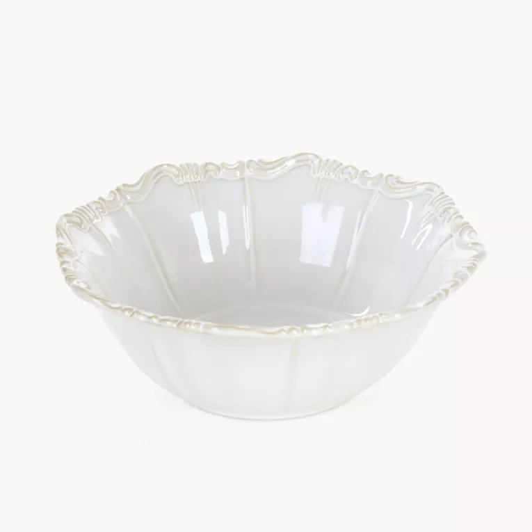 Misa ceramiczna kremowa dekoracyjna 23x23x8 cm ARLETA - kolekcja FOREST SUMMER