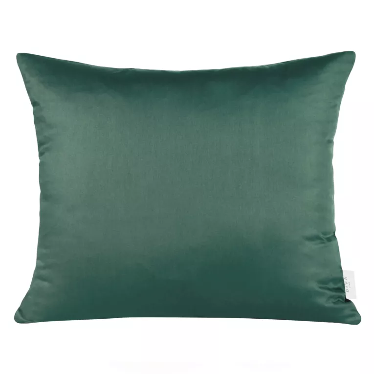 Poszewka na poduszkę 50x70 cm z satyny bawełnianej ciemnozielona DINA